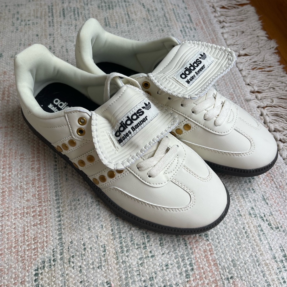 Wales Bonner x Adidas Samba Trainer Women’s 8 Cream Gold Studs